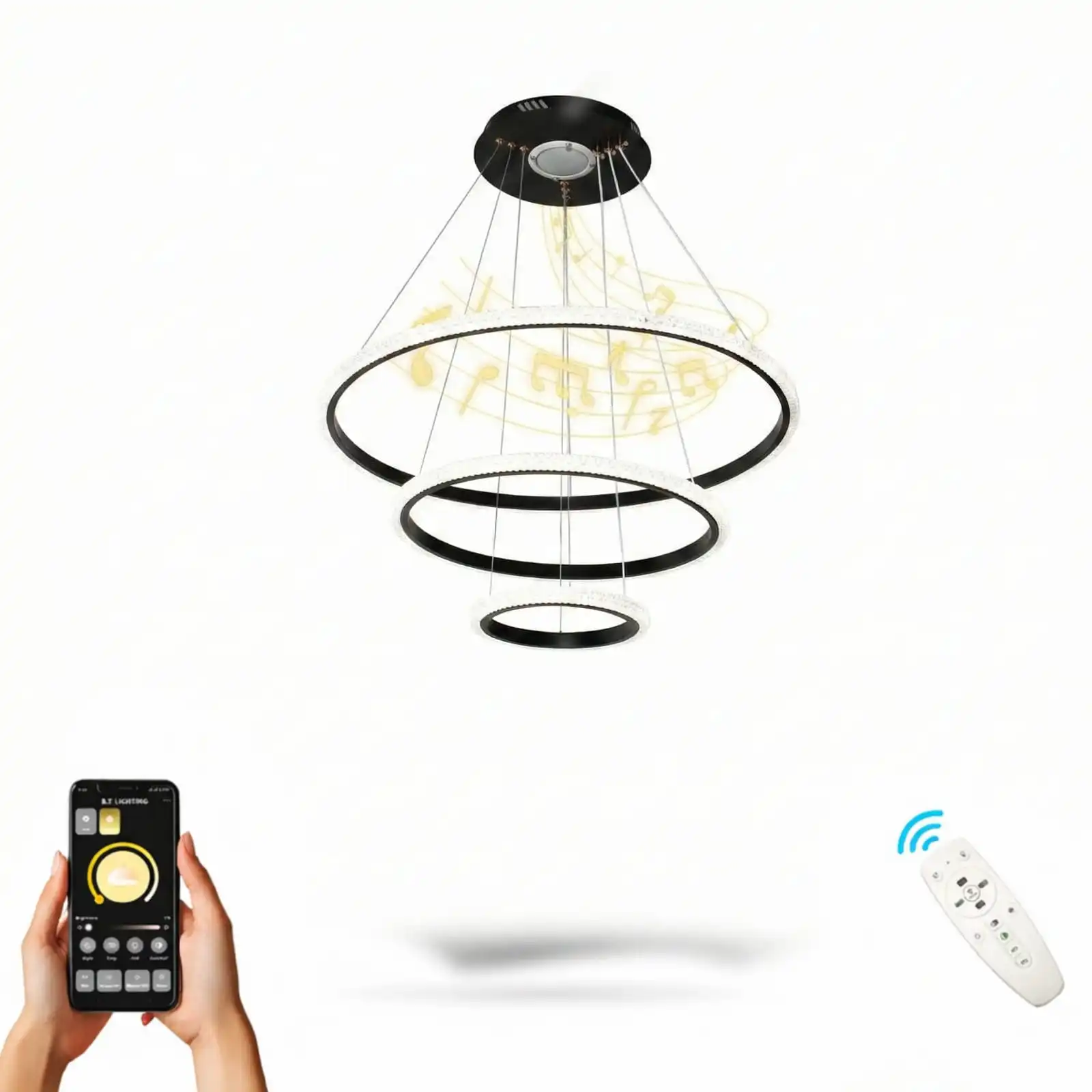 نجفة ليد اوشن بسماعة + ريموت و ابلكيشن